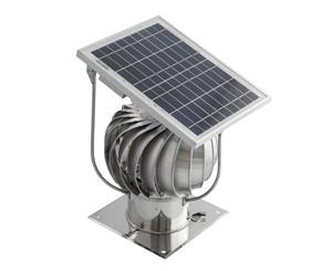 Stainless Steel Hybrid Chimney Exhaust Assisting Cowl with Solar Panel 150mm Standard Version