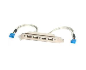 StarTech 4 Port USB A Female Slot Plate Adapter