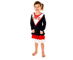 Sydney Roosters NRL Girls Long Sleeve Dress Sizes 2-6