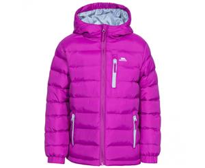 Trespass Girls Aksel Padded Quilted Hooded Casual Coat - PURPLE ORCHID