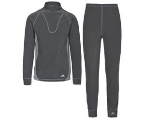 Trespass Unisex Thriller Thermal Top And Bottom Set (Cement) - TP4555