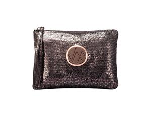 Vera May Genuine Leather Gia Bronze Fashion Clutch Pouch. Evening Day and Racewear. Popular Unique Branded Luxury Designer. Stylish Affordable Gifts