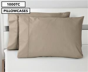 1000TC Luxury Pillowcase 2-Pack - Taupe