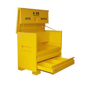 1-11 Yellow Fully Welded Site Box with Lockable Pull Out Drawer SITEBOSS