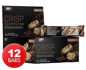 12 x MusclePharm Crisp Protein Bar Chocolate 45g