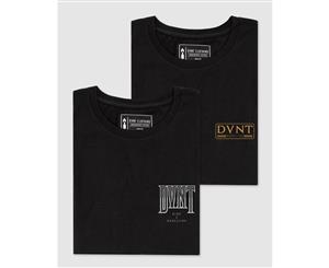 2 Pack Assorted Artist Prints Tee Set - Black And Acid-Black