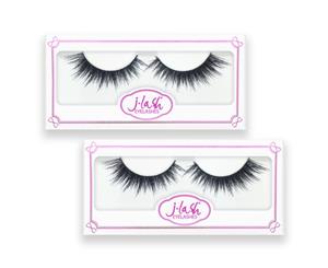 2 Packs Faux Mink Charming False Eyelashes Extension- Aria