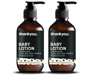 2 x Thankyou. Baby Lotion 300mL