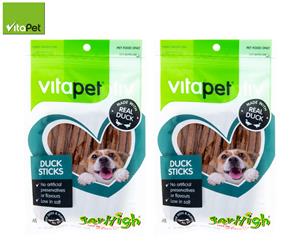 2 x VitaPet Duck Sticks 80g