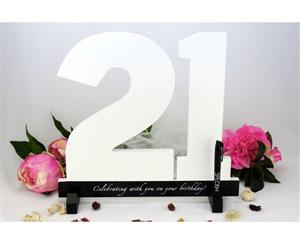 21st Birthday Signature Number Block - 34cm