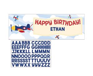 Aeroplane Party Supplies - Lil' Flyer Happy Birthday Banner