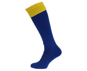 Apto Mens Contrast Football Sock (Royal Blue/Yellow) - MB554