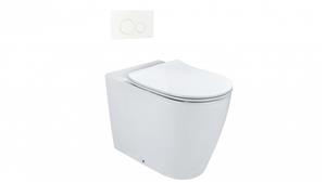 Arcisan Synergii Wall Faced Pan with In Wall Cistern and Kibo White Flush Panel