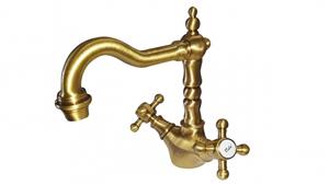 Armando Vicario Provincial Twin Handle Basin Mixer - Bronze