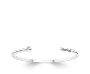 Arsenal FC Diamond Cuff Bracelet For Women In Sterling Silver Design by BIXLER - Sterling Silver