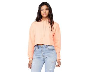 Bella + Canvas Womens/Ladies Cropped Fleece Hoodie (Peach) - RW7060