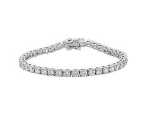 Bevilles Cubic Zirconia Tennis Bracelet in Sterling Silver