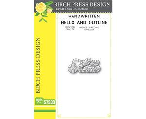 Birch Press Design Dies - Handwritten Hello and Outline