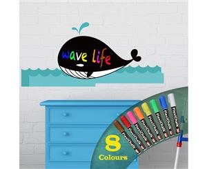 Blackboard educational Wall Stickers with Marker Bright Colour Liquid Chalks Pen