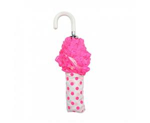 Bombay Duck Confetti Handbag Umbrella White/Pink Neon Spots