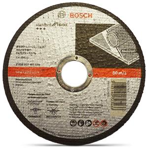 Bosch 125 x 1.0 x 22.2mm Stainless Cut Off Disc - 100 Piece