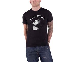 Brian Wilson T Shirt Photo Band Logo Official Mens - Black