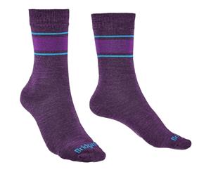 Bridgedale Womens Everyday Ultra Light Merino Walking Socks - Purple