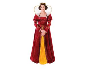 Bristol Novelty Womens/Ladies Queen Elizabeth I Costume (Red/Gold) - BN855