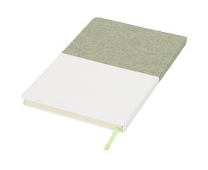 Bullet Two Tone A5 Canvas Notebook (Green) - PF2193