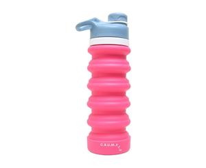 CRUMPLE Dreamers Collapsible Water/Smoothie Drink Bottle 550ml Pink & Grey