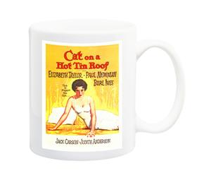 Cat On a Hot Tin Roof Liz Taylor Movie Poster Mug - 11 Fluid Oz