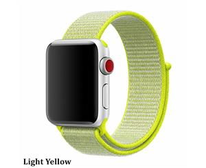 Catzon Watch Band Nylon Sport Loop Fastener Adjustable Closure Wrist Strap iwatch Series 1/2 /3/4 Flash Light