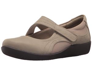 Clarks Womens Sillian Bella Fabric Closed Toe Ankle Strap Clogs