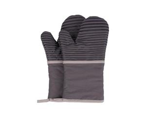 Cotton Oven Mitts/Kitchen Oven Gloves - Grey