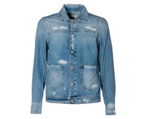 DONDUP MEN'S BLUE COTTON JACKET