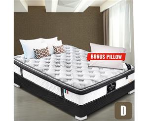 DOUBLE Mattress Euro and Pillow Top 9 Zone Pocket Spring Latex Memory Foam 34CM