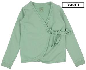 DOUUOD Girls' Cotton Cardigan - Green