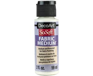 Deco Art - SoSoft Fabric Acrylic Paint Medium - Transparent 2oz Clear