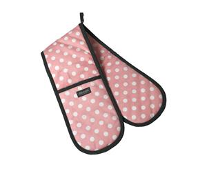 Dexam Polka Double Oven Glove Blush Pink