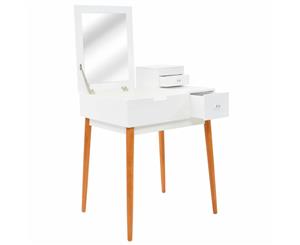 Dressing Table with Mirror MDF 60x50x86cm Vanity Makeup Cosmetic Tables