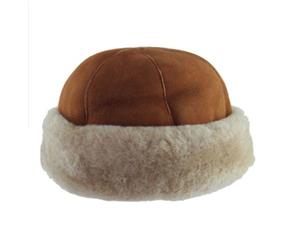 Eastern Counties Leather Womens/Ladies Duxford Dome Panel Sheepskin Hat (Tan) - EL144