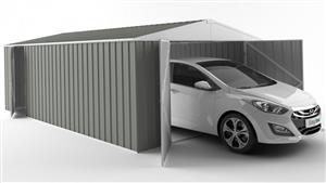 EasyShed 6030 Tall Garage Shed - Bush Smoke