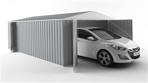 EasyShed 6038 Garage Shed - Gull Grey