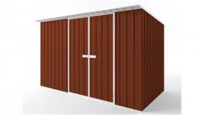 EasyShed D3819 Skillion Roof Garden Shed - Tuscan Red