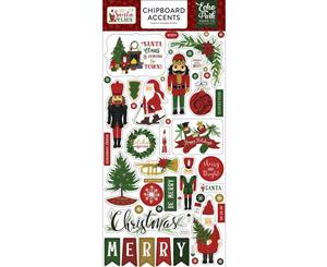 Echo Park - Here Comes Santa Claus Chipboard 6 inch X13 inch Accents