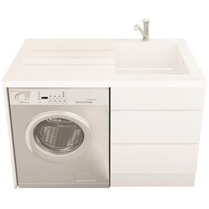 Everhard White Bloom Sink Laundry Unit RH 1TH