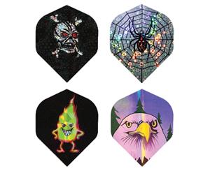 FORMULA 2D Hologram Emblem Standard Dart Board Darts Flights 4 Sets