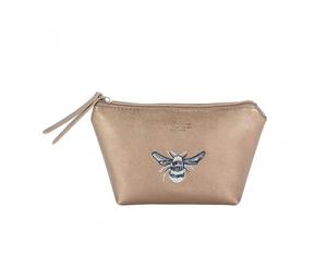 Fable Womens/Ladies Vintage Bee Embroidered Makeup Bag (Brown) - JW109