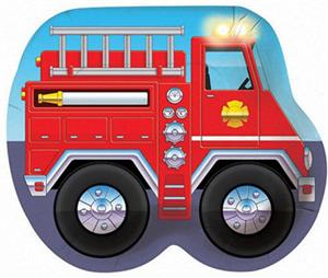 Firefighter Truck Shaped Plates 8 Pack