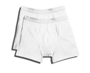 Fruit Of The Loom Mens Classic Boxer Shorts (Pack Of 2) (White) - BC3358